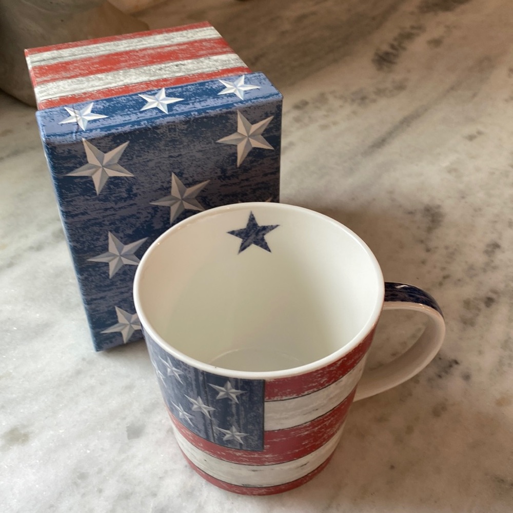 American flag July 4 mug
